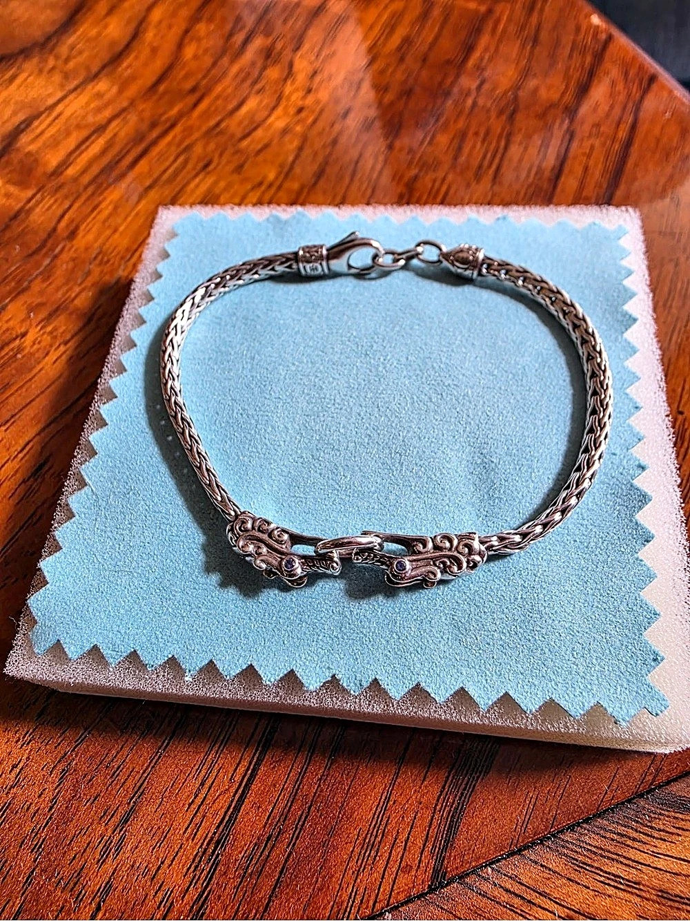John Hardy Legends Naga Double Dragon Head Chain Bracelet